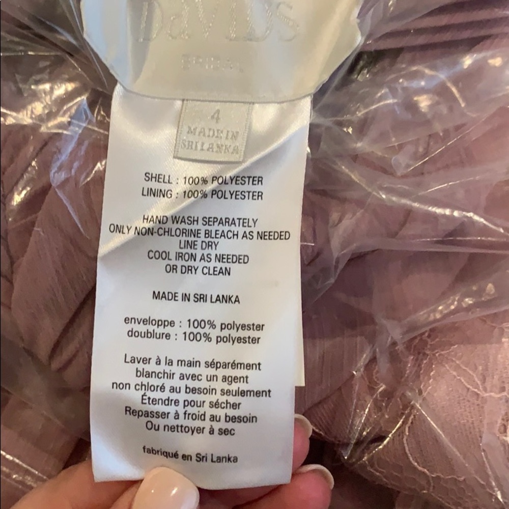 David’s Bridal QUARTZ bridesmaids dress size 4 - Picture 4 of 4